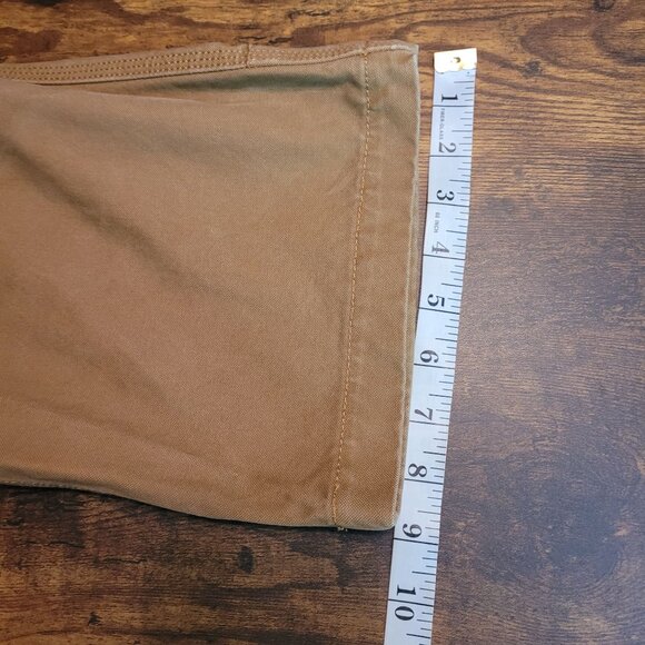Mountain Khakis Alpine Pants Size 12 Double Knee Tan Canvas Outdoor Gorpcore - Picture 9 of 10